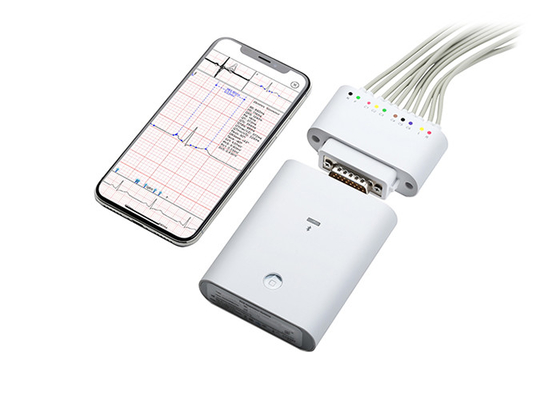 Thiết bị giám sát Iphone Ecg Máy ghi âm Plactis trắng với Bluetooth không dây