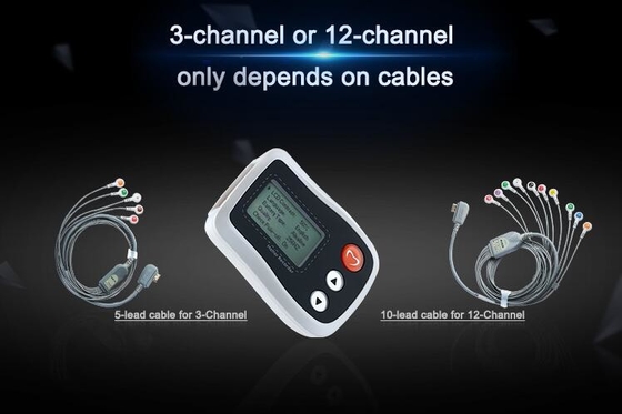 Giám sát ECG cứu thương trắng 24 - 72 giờ Phát hiện màn hình Holter thông minh