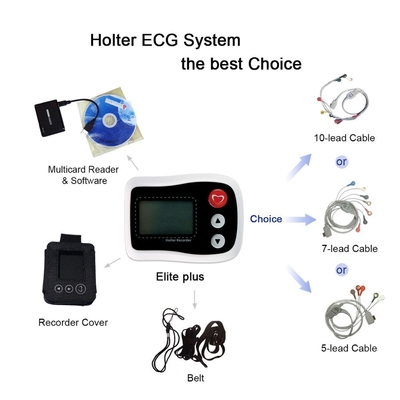 Holter ECG Giám sát kết nối được phê duyệt 12 kênh hoặc 3 kênh CE &amp; FDA với máy ghi trắng