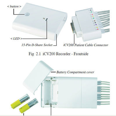 12 Chì Bluetooth 2 * Máy AA Mini Ecg